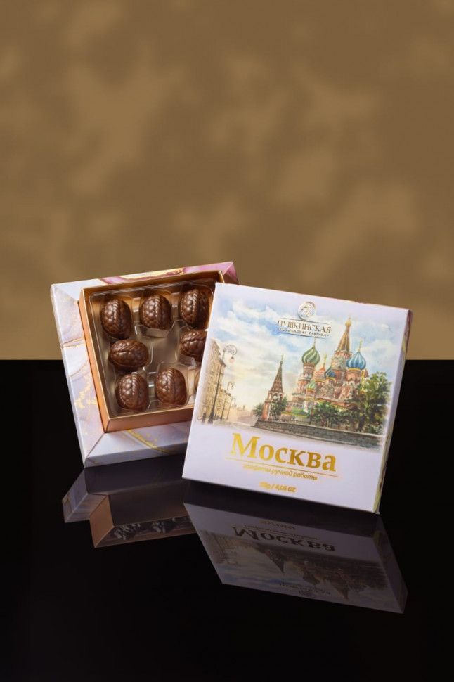  Пушкинская фабрика Конфеты Фундук-Малина (Москва), 115г(розовая коробка) в Хабаровске