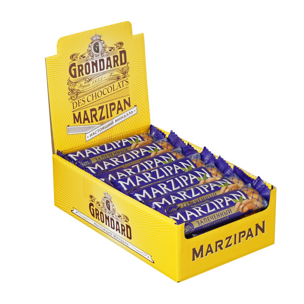  TM Grondard   (11161) Батончики НЕглазированные Марципановые Запечённые, (28шт по 40г)    в Хабаровске